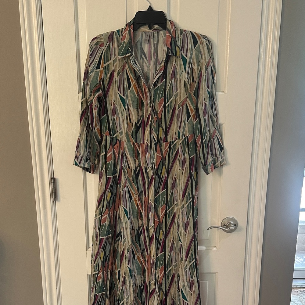 Elegant Multicolor Long Sleeve Dress